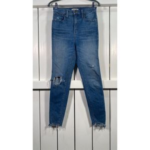 Madewell Women's Distressed Skinny Jeans Medium Wash Size 28x27